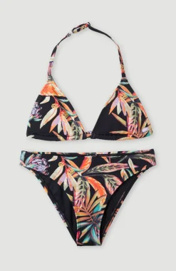 Hot O’Neill Bikini Venice Beach Party | Black Tropical Flower