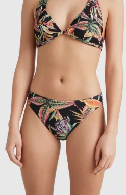 Best O’Neill Bikinibroekje Rita | Black Tropical Flower