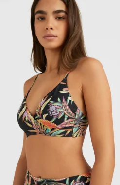 Clearance O’Neill Bikinitop Baay Bralette | Black Tropical Flower