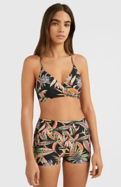 Clearance O’Neill Bikinitop Baay Bralette | Black Tropical Flower