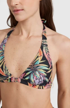 O’Neill Bikinitop Marga Halter | Black Tropical Flower