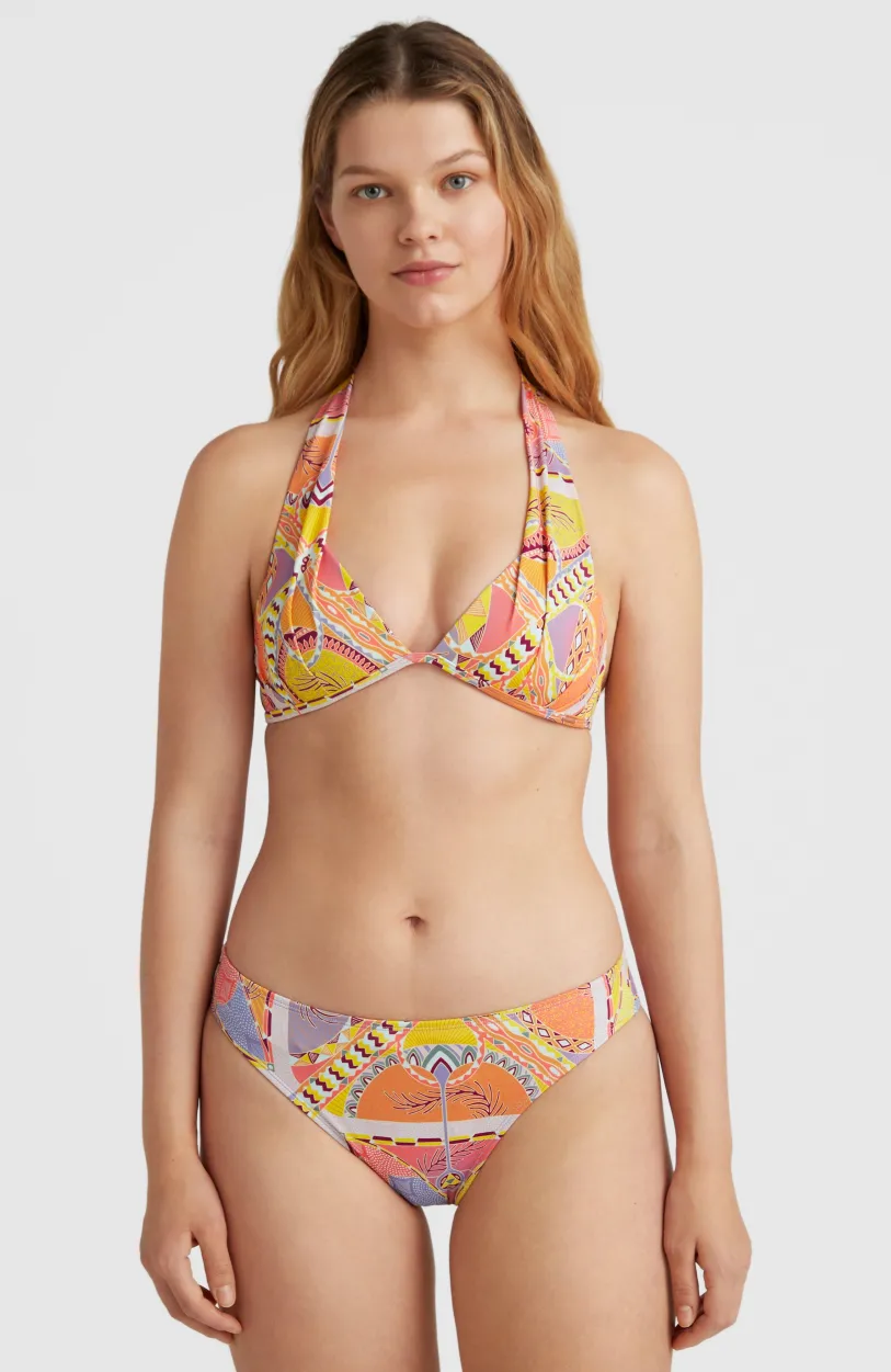 Discount O’Neill Bikinitop Sao Mix Mould Halter | Yellow Scarf Print