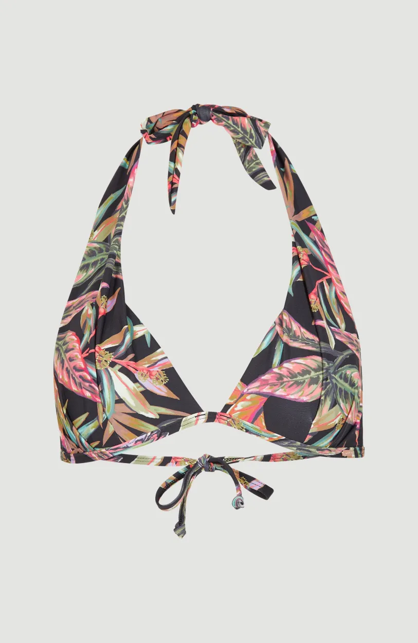 Outlet O’Neill Bikinitop Sao Mix Mould Halter | Black Tropical Flower