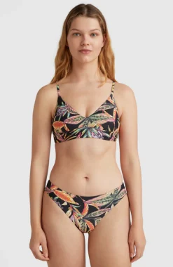 Hot O’Neill Bikinitop Wave Bralette | Black Tropical Flower
