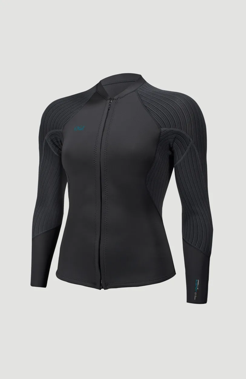 O’Neill Blueprint 2/1.5mm Front Zip Jacket | BLACK/BLACK