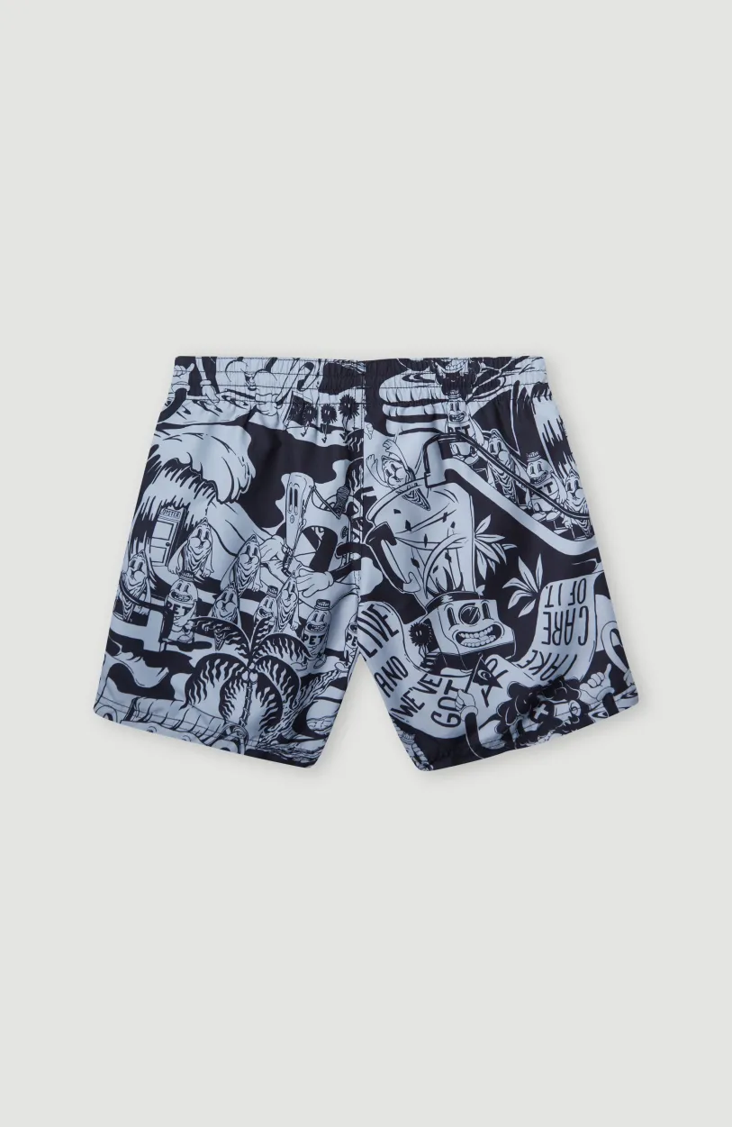 Hot O’Neill Cali Hybrid 13" Zwemshort | Black Oyster