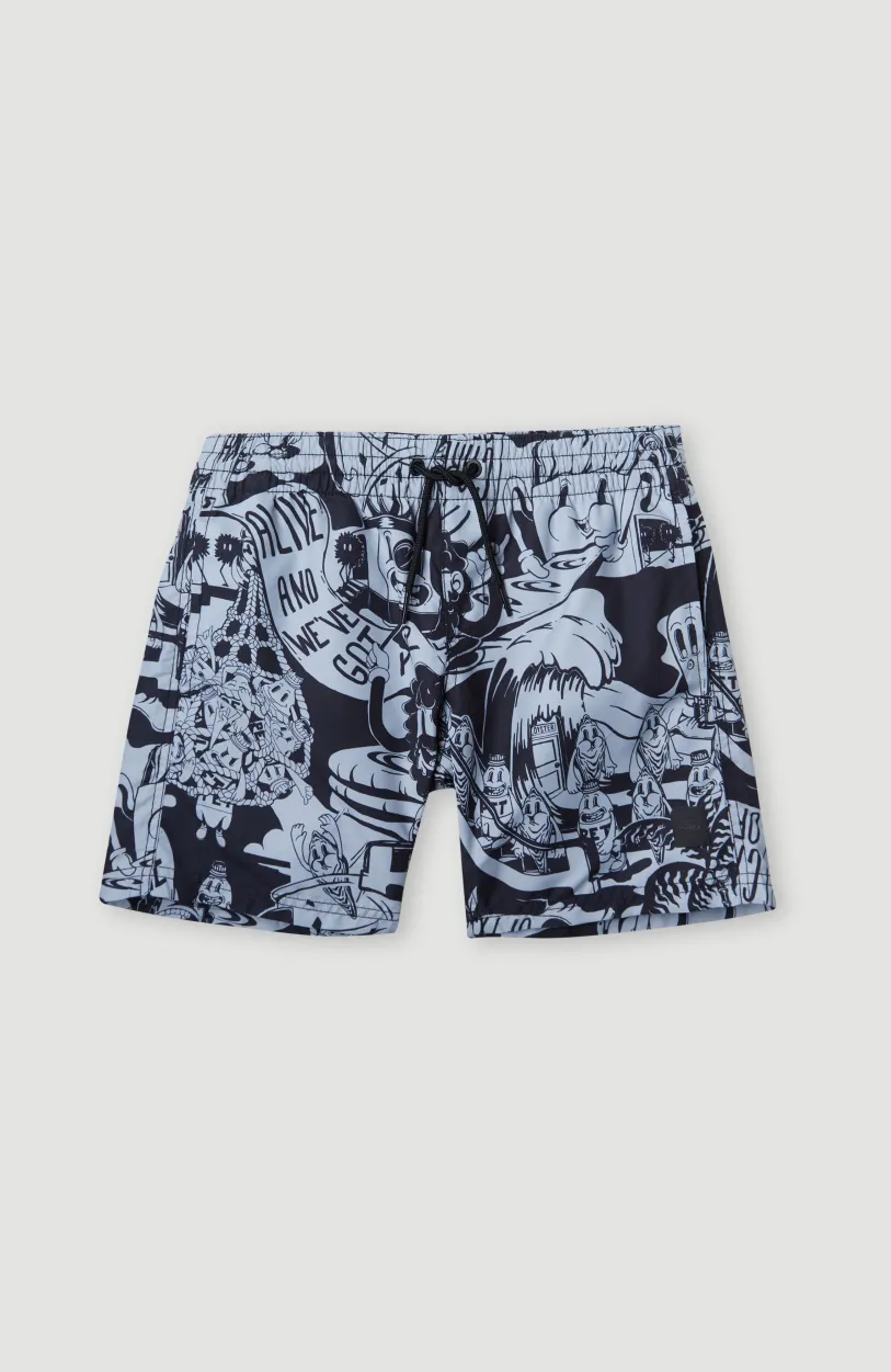 Hot O’Neill Cali Hybrid 13" Zwemshort | Black Oyster