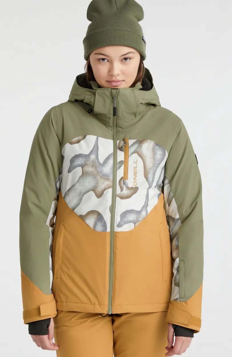 Outlet O’Neill Carbonite Wintersportjas | Deep Lichen Green Colour Block