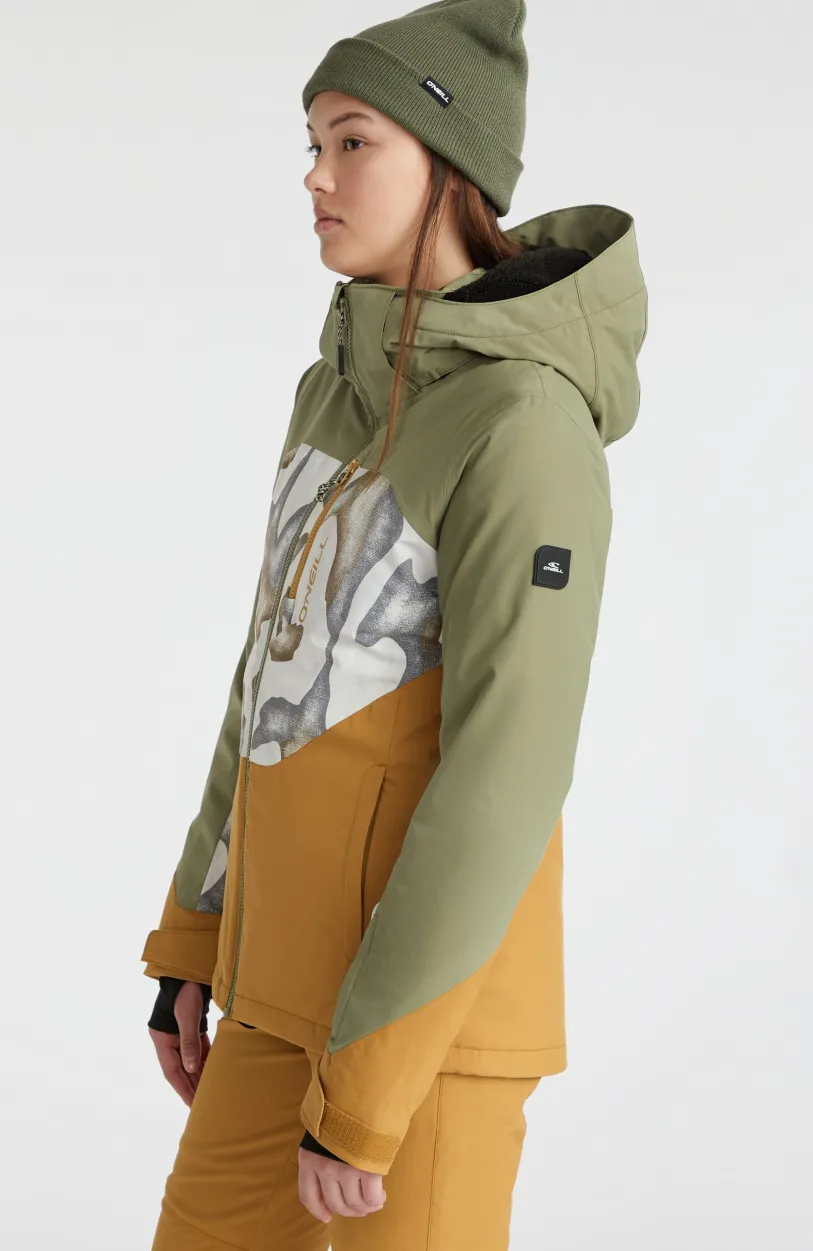 Outlet O’Neill Carbonite Wintersportjas | Deep Lichen Green Colour Block