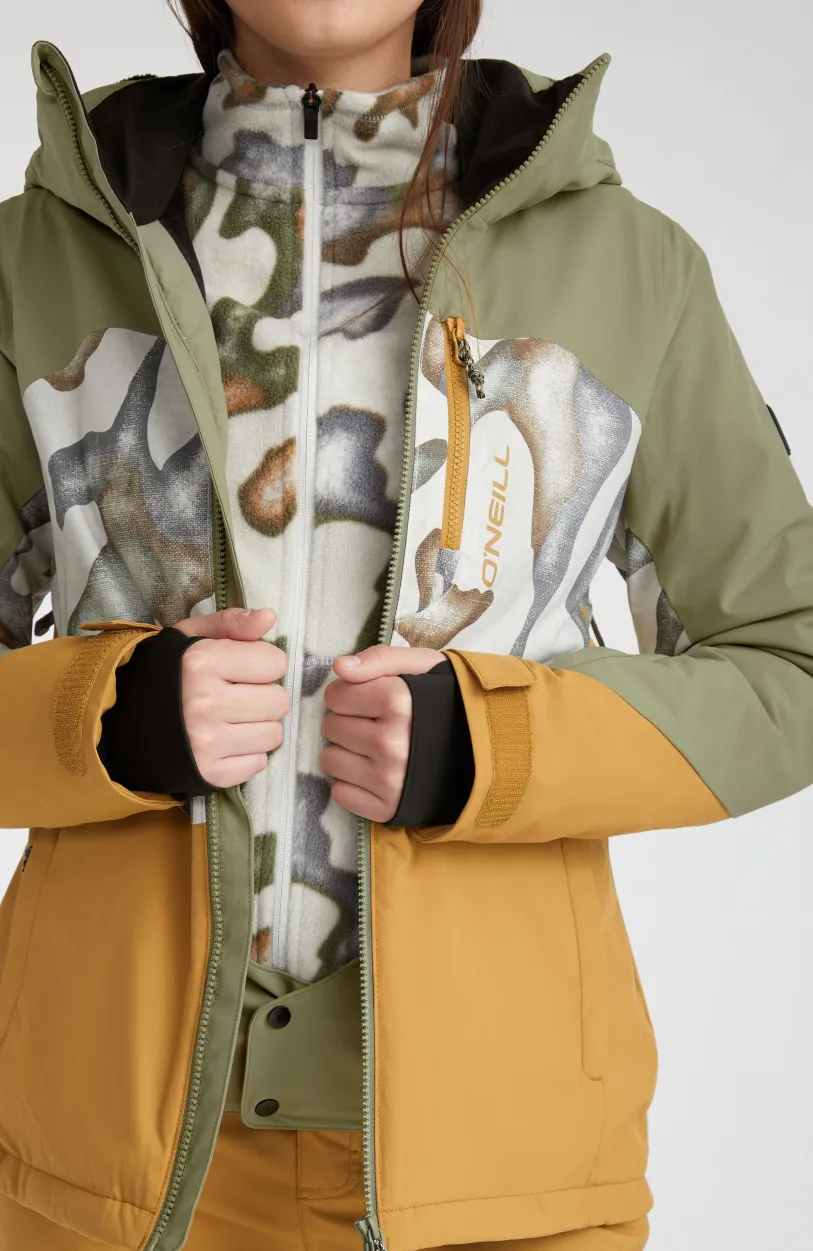 Outlet O’Neill Carbonite Wintersportjas | Deep Lichen Green Colour Block