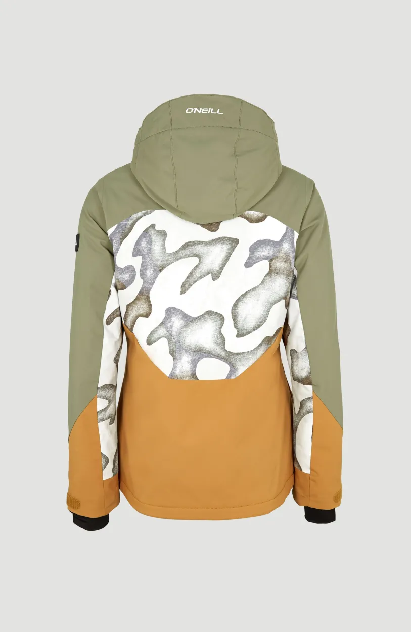 Outlet O’Neill Carbonite Wintersportjas | Deep Lichen Green Colour Block
