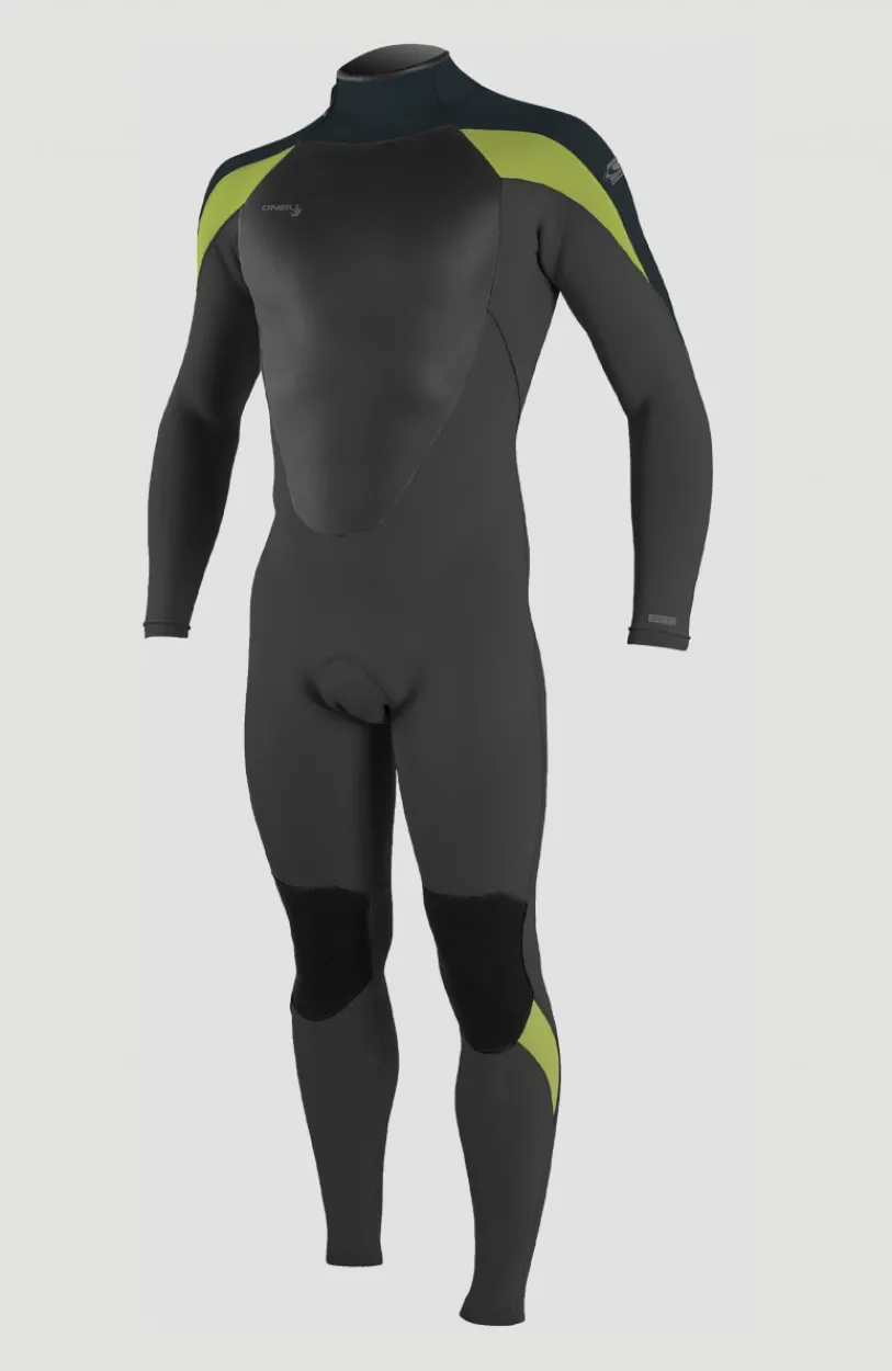Hot O’Neill Epic 4/3mm Back Zip Full Wetsuit | BLACK/GUNMETAL/DAYGLO