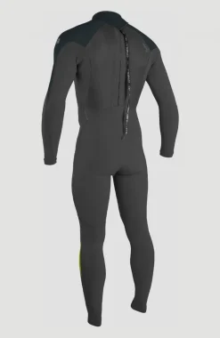 Hot O’Neill Epic 4/3mm Back Zip Full Wetsuit | BLACK/GUNMETAL/DAYGLO