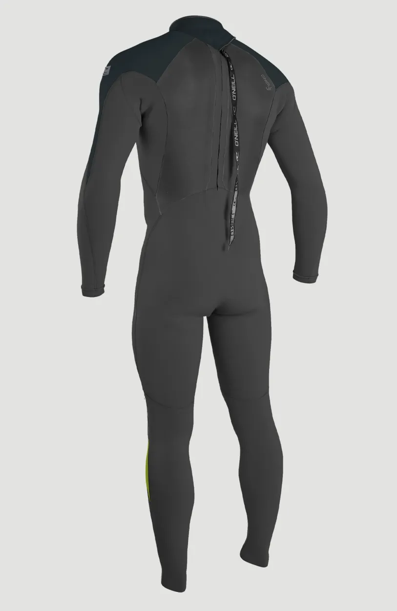 Hot O’Neill Epic 4/3mm Back Zip Full Wetsuit | BLACK/GUNMETAL/DAYGLO