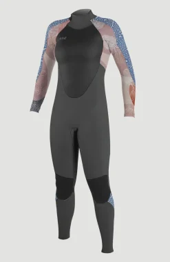 Hot O’Neill Epic 4/3mm Back Zip Full Wetsuit | GRAPHITE/DESERT BLOOM/DRIFT BL