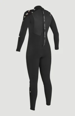 Discount O’Neill Epic 4/3mm Back Zip Full Wetsuit | BLACK/BLACK/CINDY DAISY