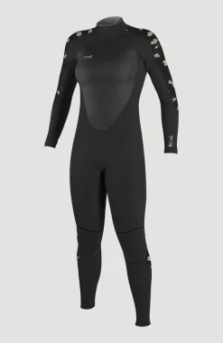 Discount O’Neill Epic 5/4mm Back Zip Full Wetsuit | BLACK/BLACK/CINDY DAISY