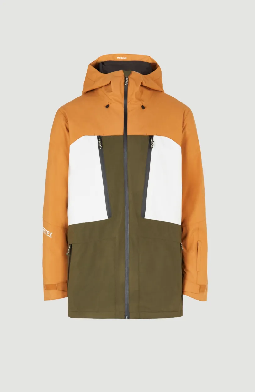 Sale O’Neill GORE-TEX Psycho Tech Wintersportjas | Rich Caramel Colour block