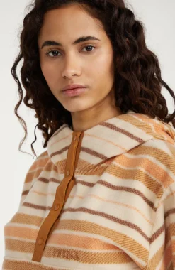 New O’Neill Hoodie Superfleece Met Halve Rits | White Crossover Stripe