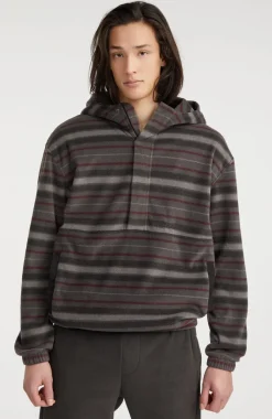 Discount O’Neill Hoodie Superfleece Met Halve Rits | Grey Crossover Stripe