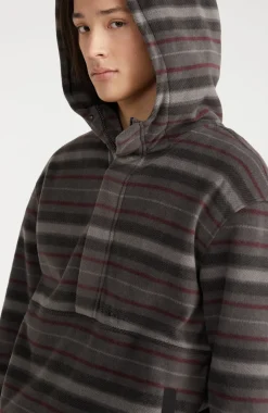 Discount O’Neill Hoodie Superfleece Met Halve Rits | Grey Crossover Stripe