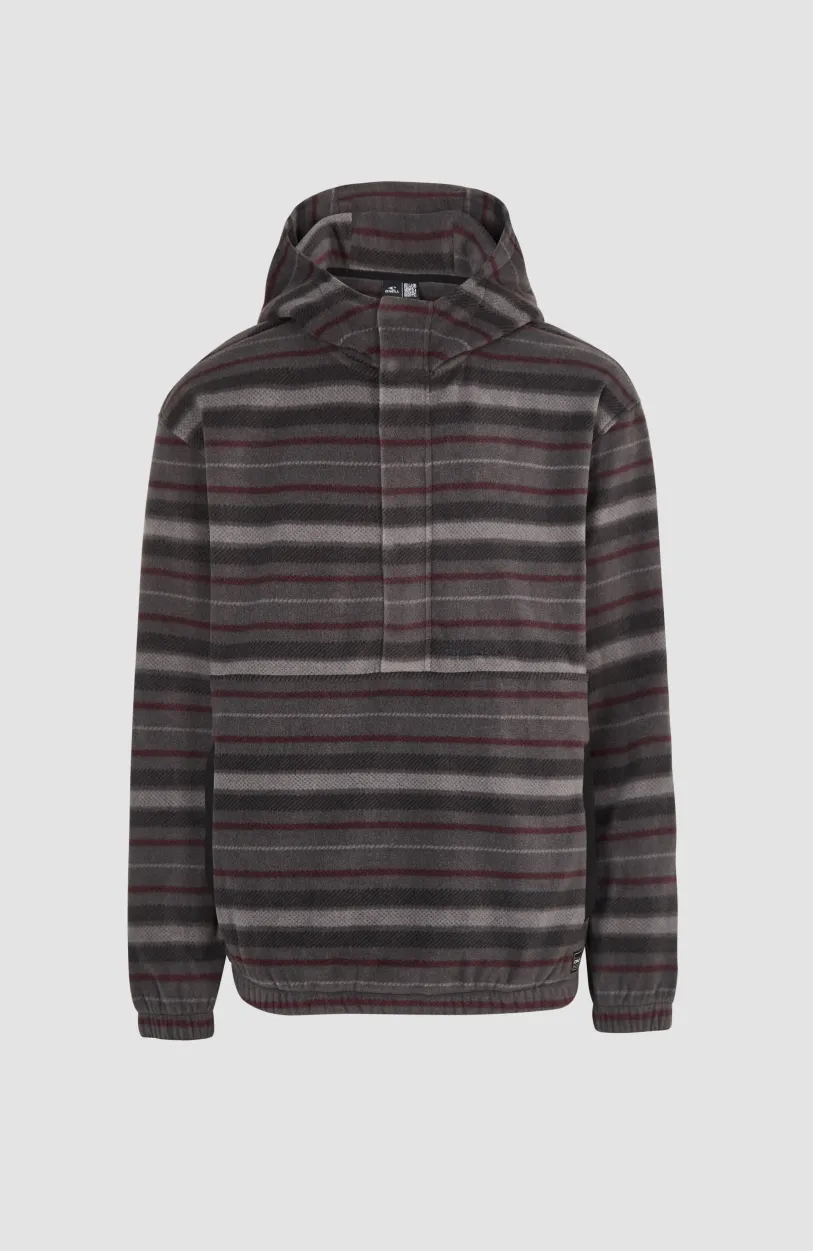 Discount O’Neill Hoodie Superfleece Met Halve Rits | Grey Crossover Stripe