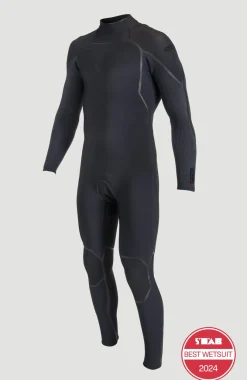 O’Neill Hyperfreak Fire 5/4+mm Back Zip Full Wetsuit | BLACK/BLACK