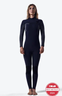 Outlet O’Neill Hyperfreak Fire 4/3+mm Chest Zip Full Wetsuit | NAVY/SHADE