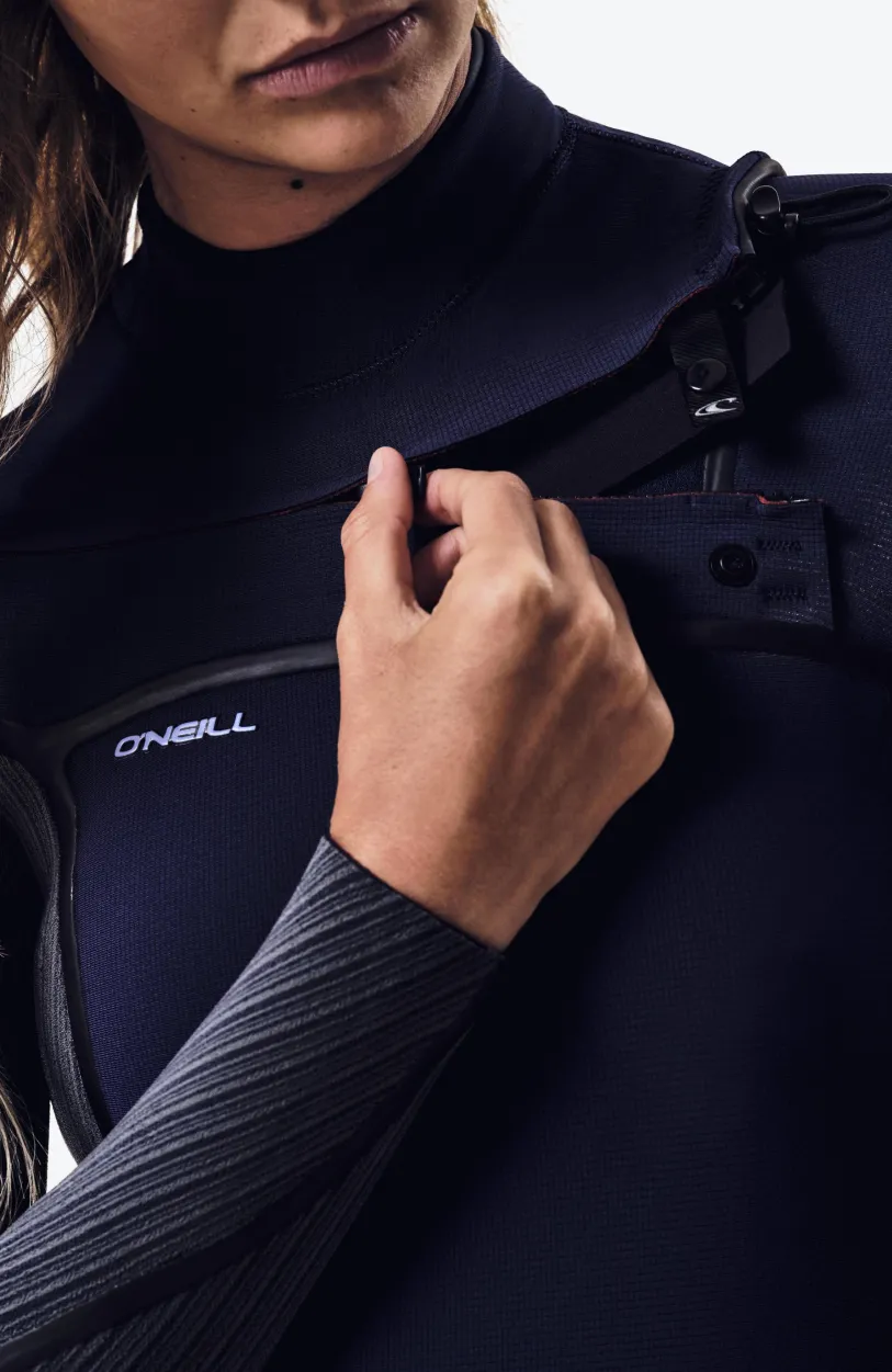 Outlet O’Neill Hyperfreak Fire 4/3+mm Chest Zip Full Wetsuit | NAVY/SHADE