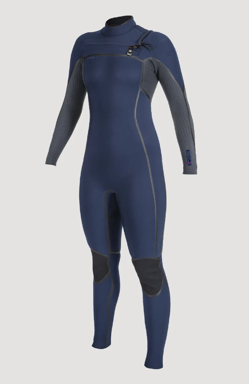 Outlet O’Neill Hyperfreak Fire 4/3+mm Chest Zip Full Wetsuit | NAVY/SHADE