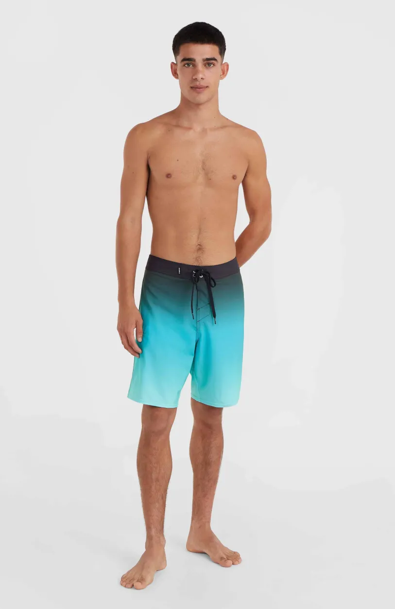 New O’Neill Hyperfreak Heat Fade 19" Boardshort | Black Heat Fade