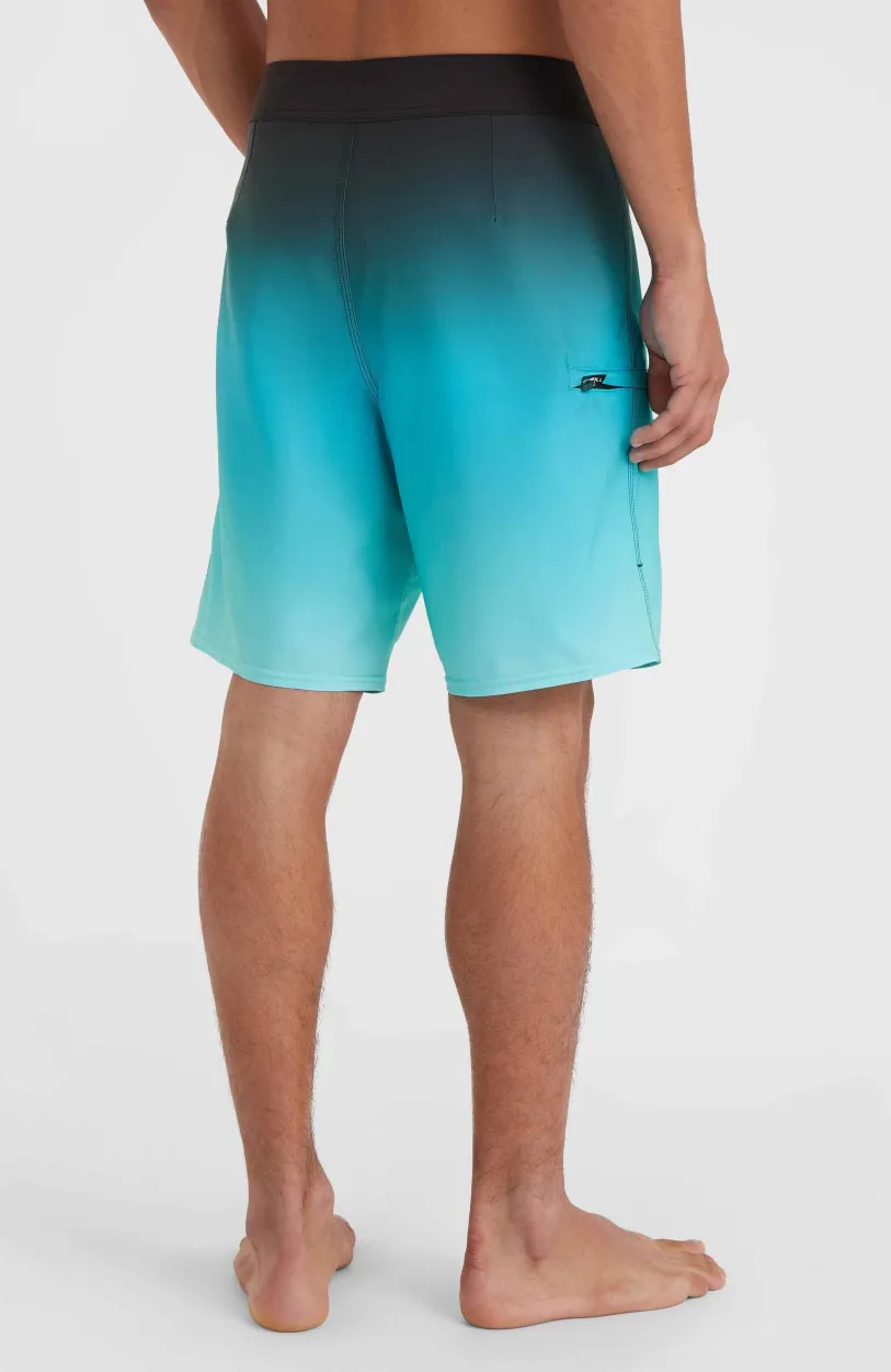 New O’Neill Hyperfreak Heat Fade 19" Boardshort | Black Heat Fade