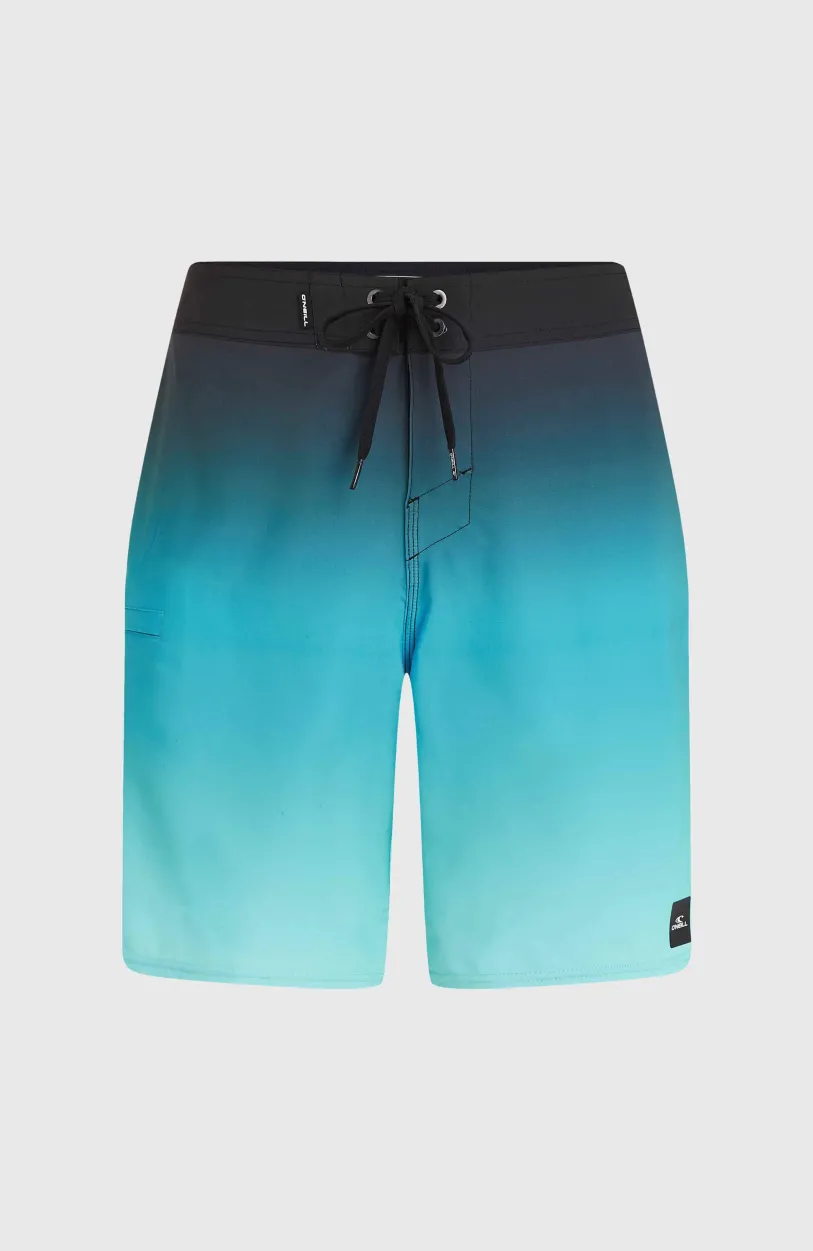 New O’Neill Hyperfreak Heat Fade 19" Boardshort | Black Heat Fade