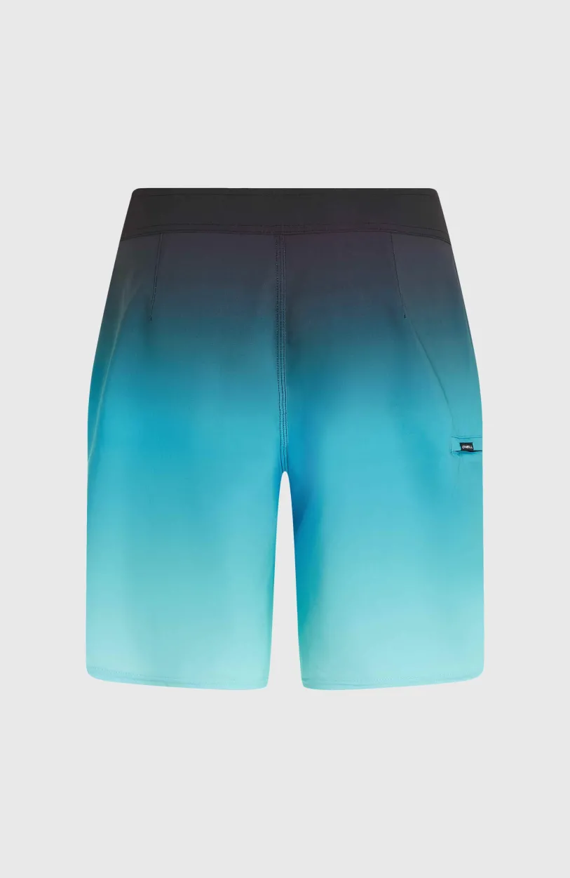 New O’Neill Hyperfreak Heat Fade 19" Boardshort | Black Heat Fade