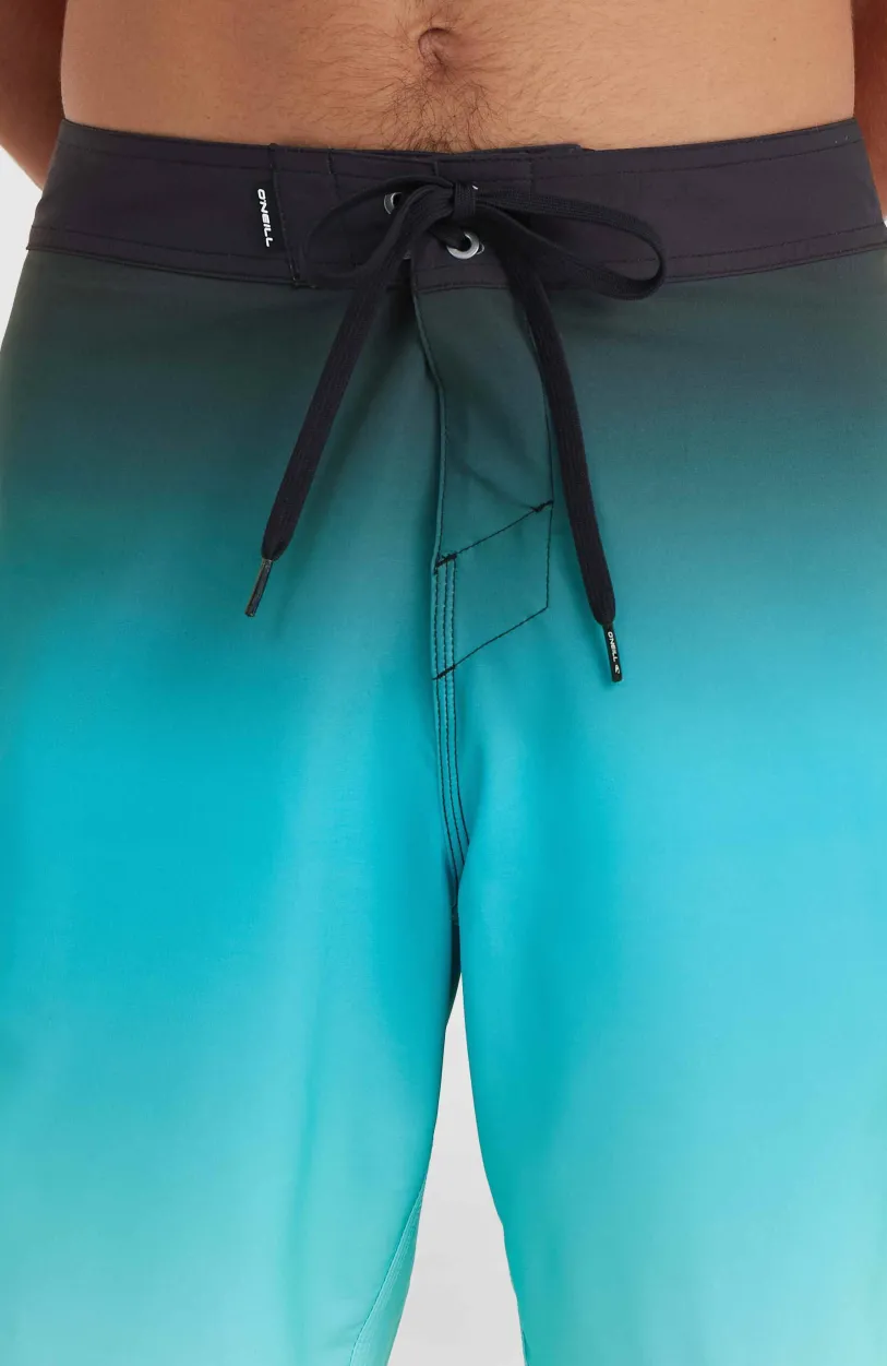 New O’Neill Hyperfreak Heat Fade 19" Boardshort | Black Heat Fade