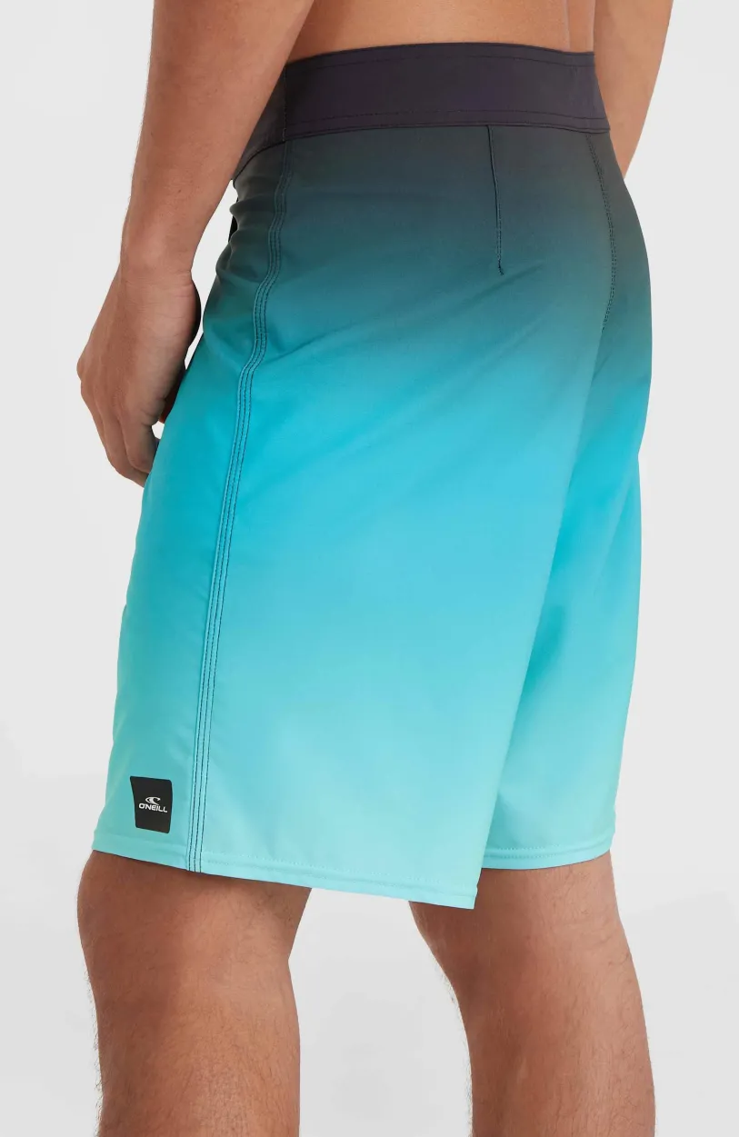 New O’Neill Hyperfreak Heat Fade 19" Boardshort | Black Heat Fade