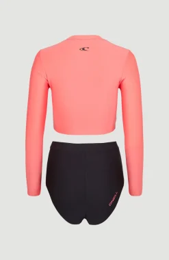 O’Neill Hyperfreak Longsleeve Badpakset | Georgia Peach Colour Block