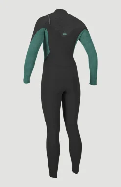 O’Neill Hyperfreak 4/3mm+ Chest Zip Full Wetsuit | RAVEN/BRISTOL