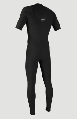 New O’Neill Hyperfreak 2mm Chest Zip Shortsleeve Full Wetsuit | BLACK/BLACK