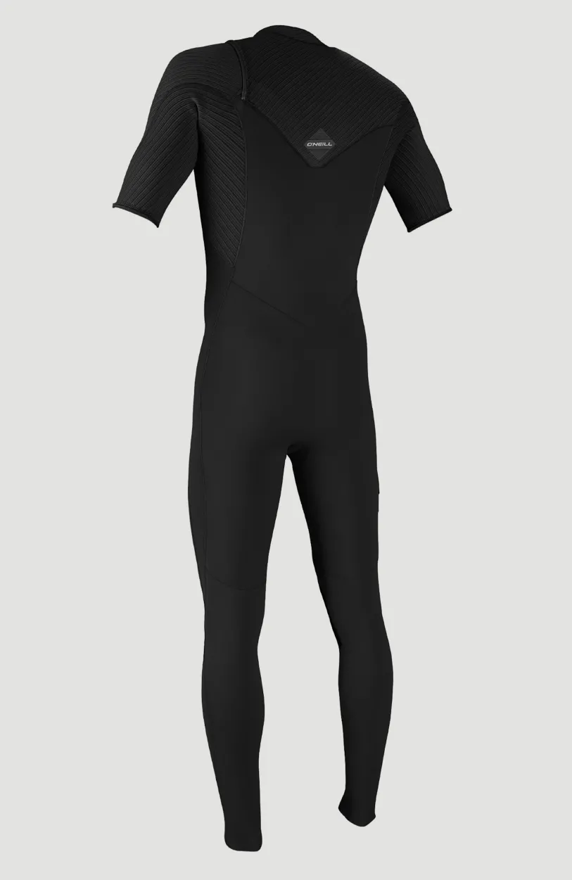 New O’Neill Hyperfreak 2mm Chest Zip Shortsleeve Full Wetsuit | BLACK/BLACK