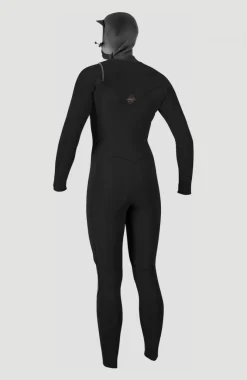 O’Neill Hyperfreak 5/4mm Chest Zip With Hood | BLACK/BLACK