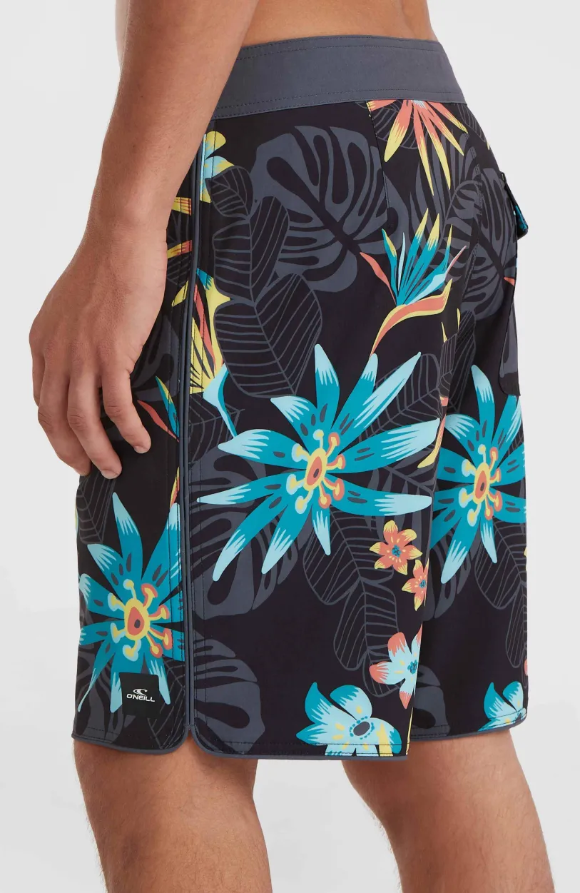 Discount O’Neill Hyperfreak Mysto Scallop 19" Boardshort | Black Mysto Scallop