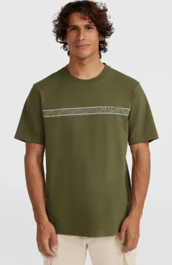 Clearance O’Neill Ikat Stripe T-shirt | Forest Night