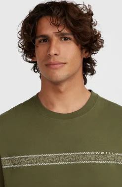 Clearance O’Neill Ikat Stripe T-shirt | Forest Night