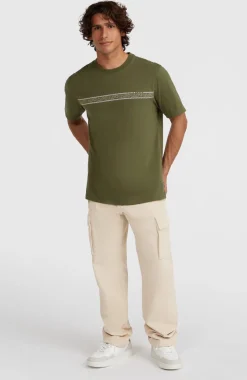 Clearance O’Neill Ikat Stripe T-shirt | Forest Night