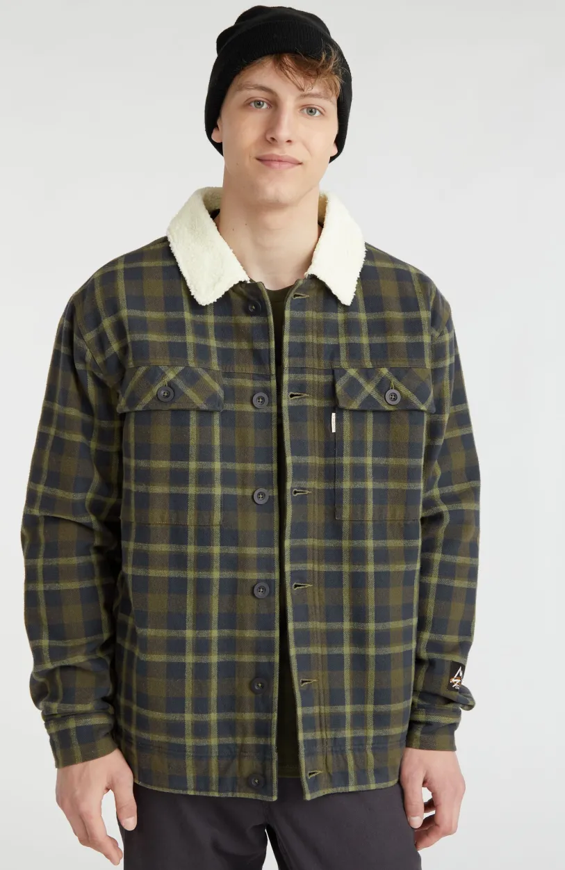 Online O’Neill Jas Fleece-Lined | Blue Shirt Check