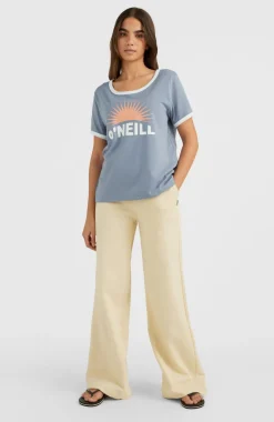 Outlet O’Neill Joggingbroek Lulu Met Wijde Pijpen En Hoge Taille | Bleached Sand