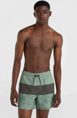 Hot O’Neill Mix And Match Cali Block 15" Zwembroek | Green Vintage Surfer