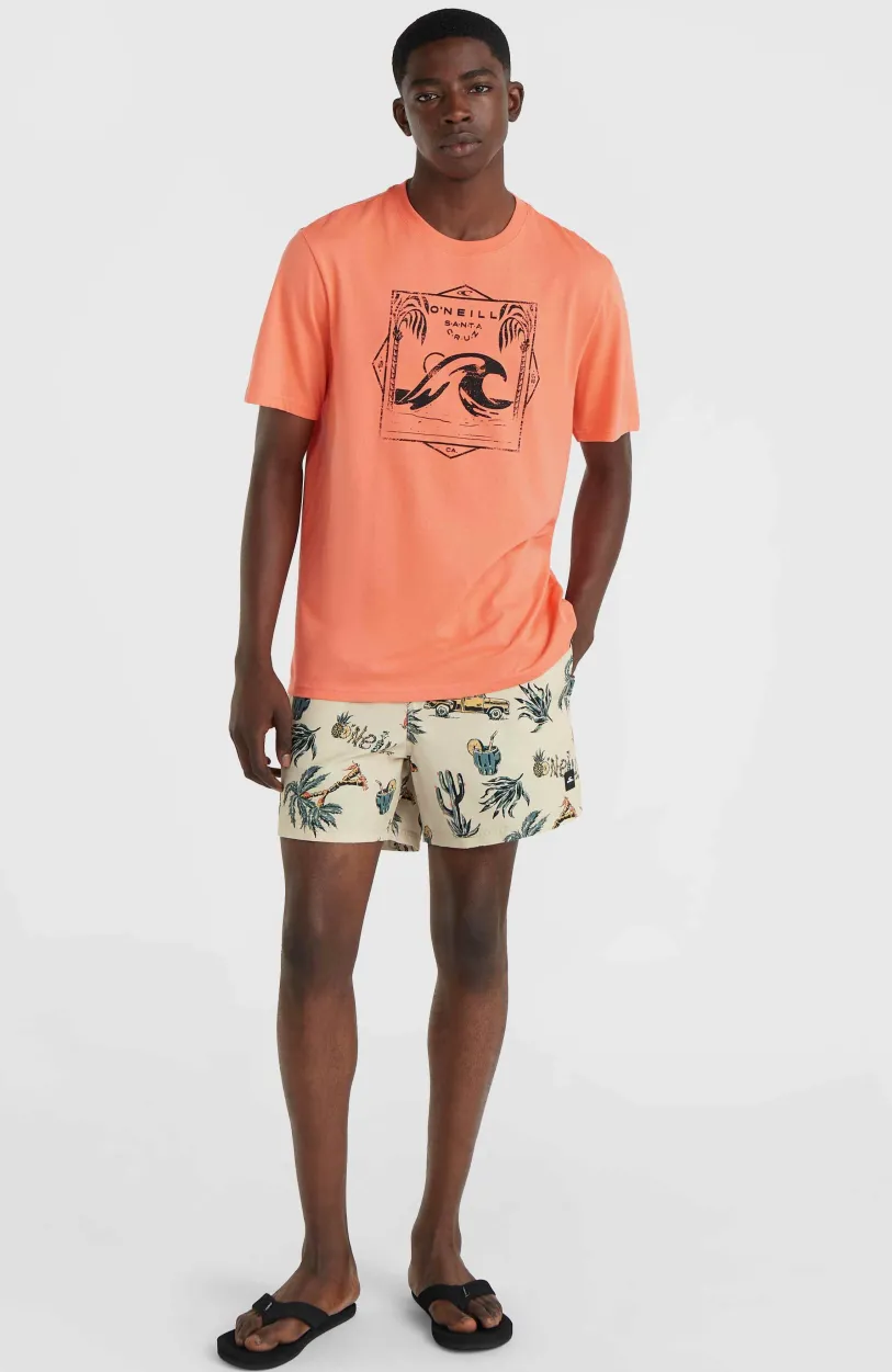 Hot O’Neill Mix And Match Cali Print 15'' Zwembroek | Beige Venice Beach