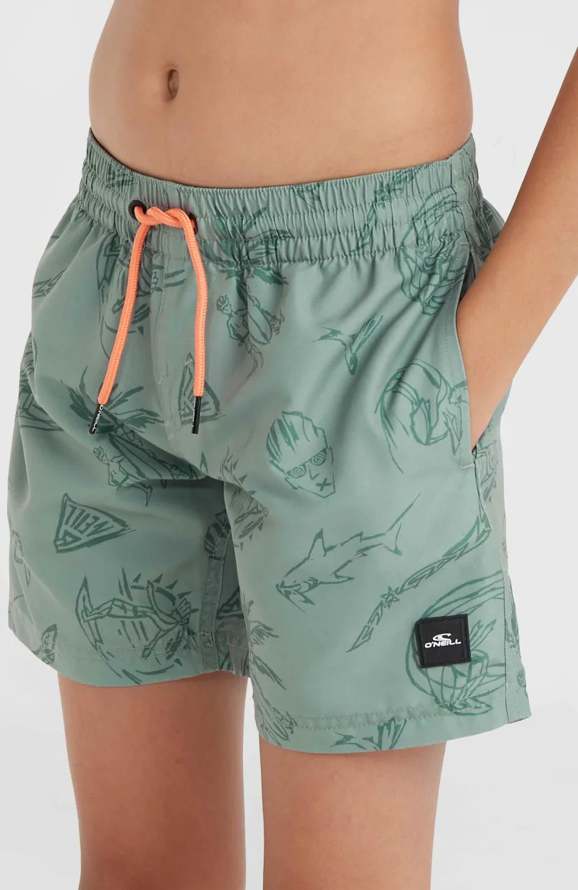 Clearance O’Neill Mix And Match Cali Print 13'' Zwembroek | Green Vintage Surfer